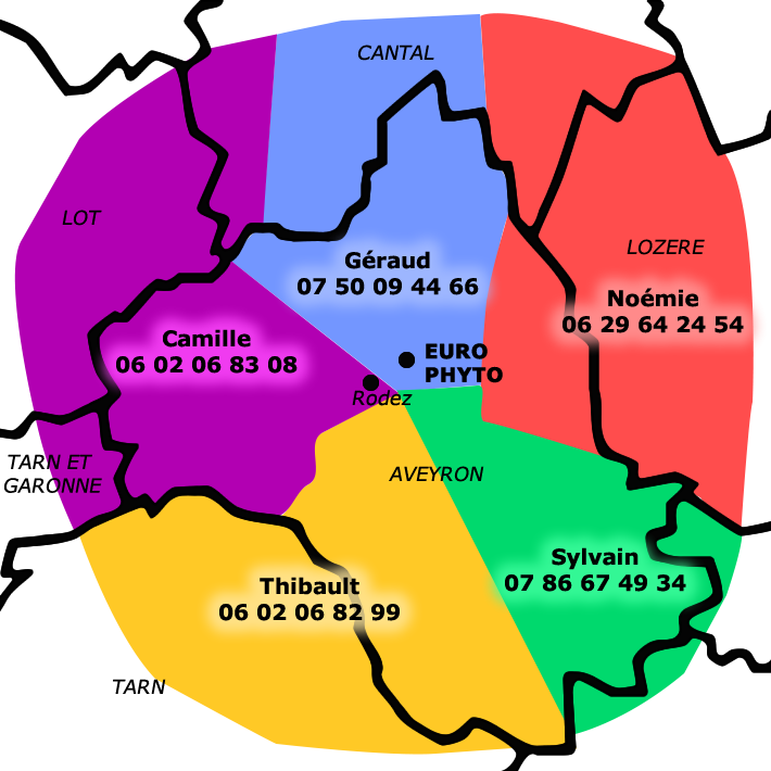 Aveyron, Cantal, Lot, Lozere, Tarn, Tarn et Garonne